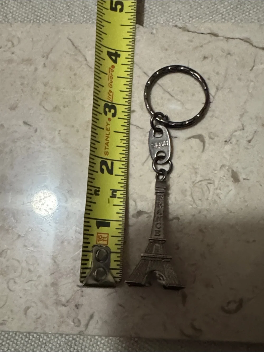 New Eiffel Tower-Paris Key Chain-Metal-Silver Toned